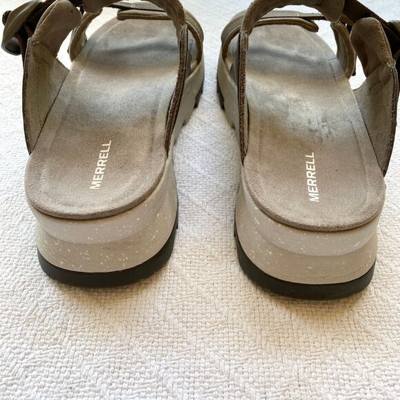 Merrell‎ Women’s Alpine Cush Slide Sandals Brindle Comfort Adventure Slides - Picture 7 of 12